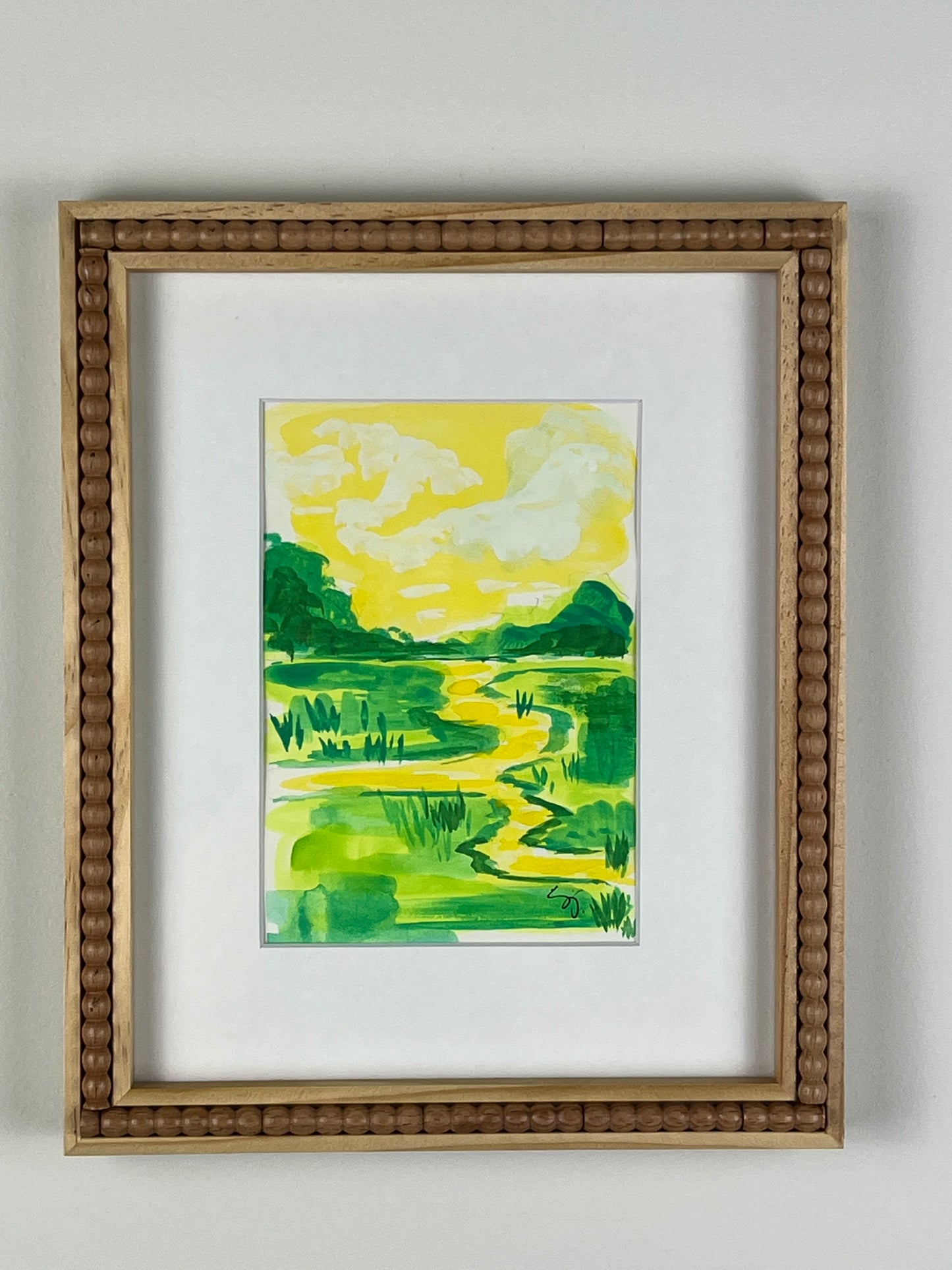 Lemon Lime Marsh Framed, Study #2